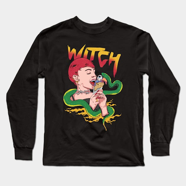 Witch Cream Long Sleeve T-Shirt by blacknwolf